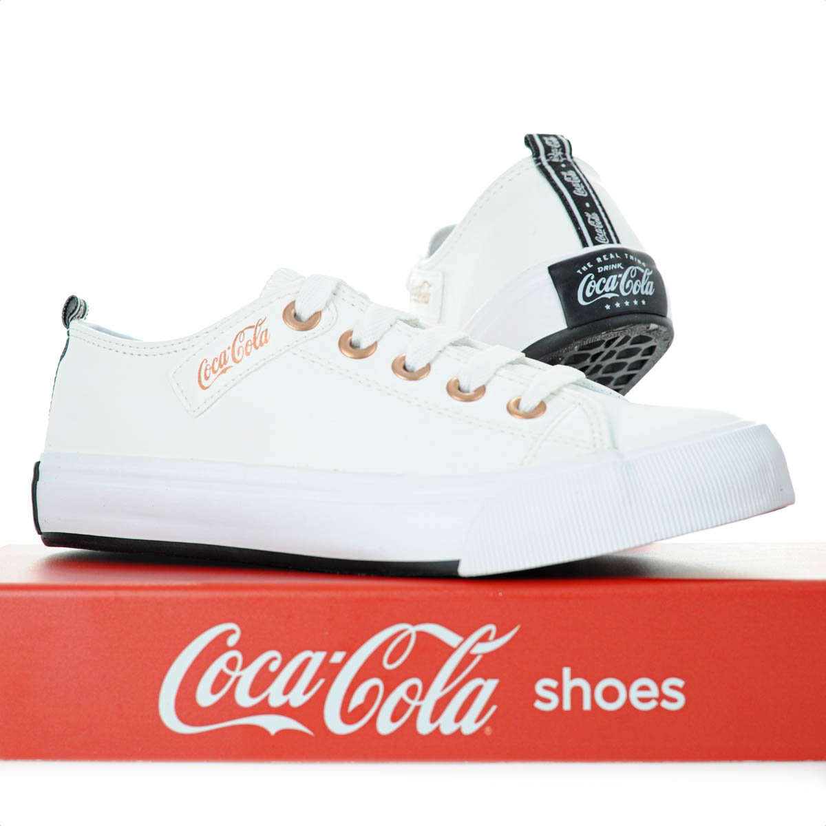 Tenis Coca Cola Atlanta Town Coke Branco e Cobre - Feminino Branco 8