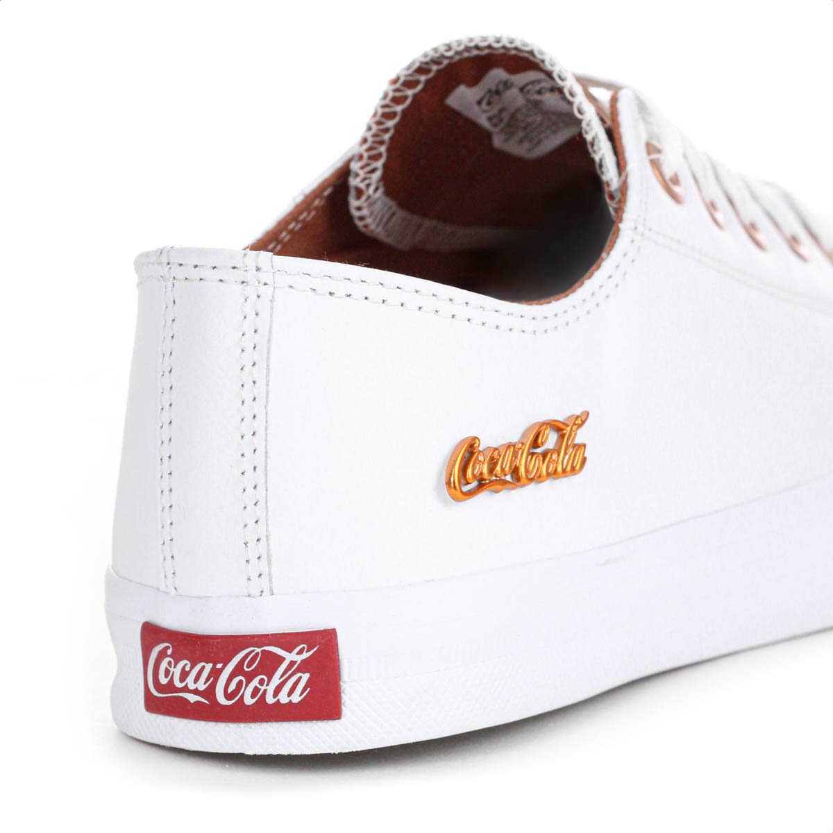 Tenis Coca Cola Atlanta Leather Branco e Cobre - Feminino Branco 8
