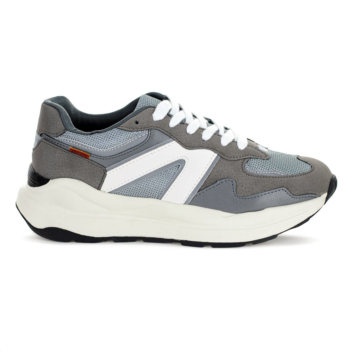 Tenis Anacapri Sporty Mia Virginia Fonseca Cinza Branco e Preto- Feminino