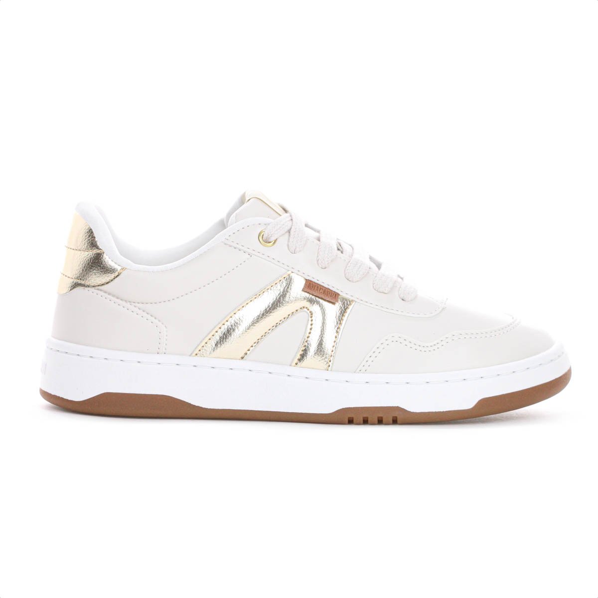 Tenis Anacapri AC1119 Virginia Fonseca Bege e Dourado - Feminino