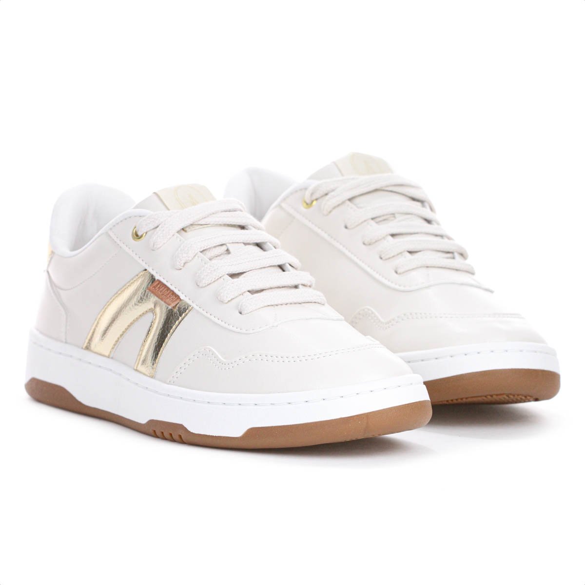 Tenis Anacapri AC1119 Virginia Fonseca Bege e Dourado - Feminino Bege 3