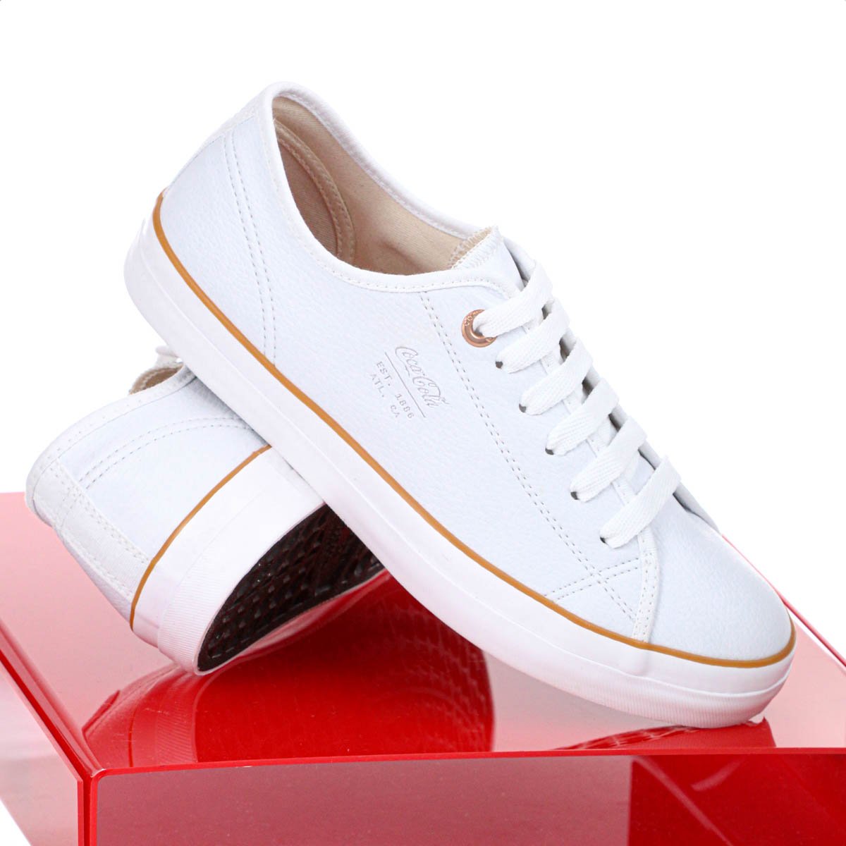 Tenis Coca Cola Stream Charm Town Branco - Feminino Branco 9