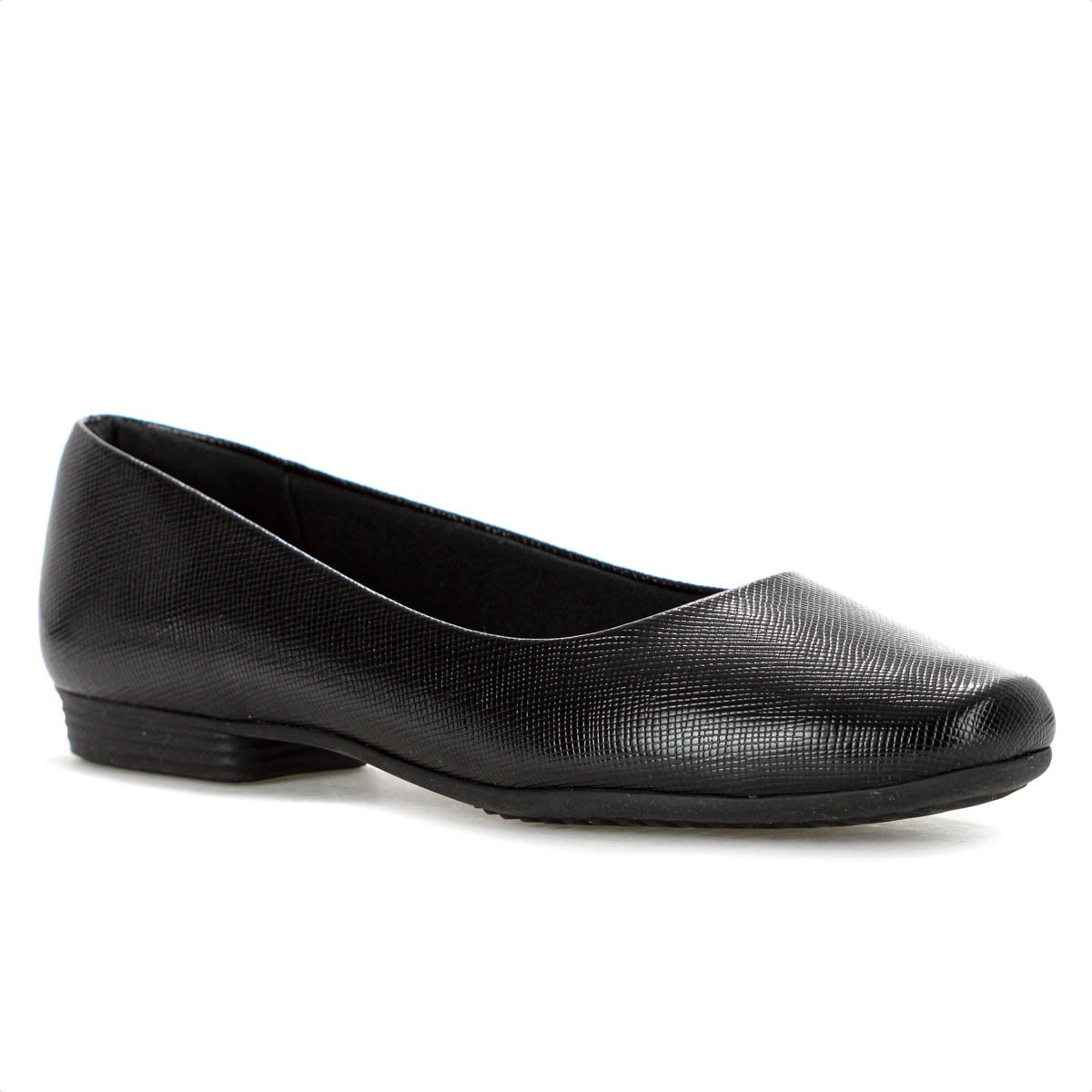Sapatilha Piccadilly Napa Lux Texturizada Preto - Feminino