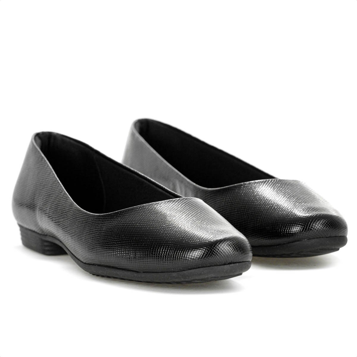 Sapatilha Piccadilly Napa Lux Texturizada Preto - Feminino Preto 4