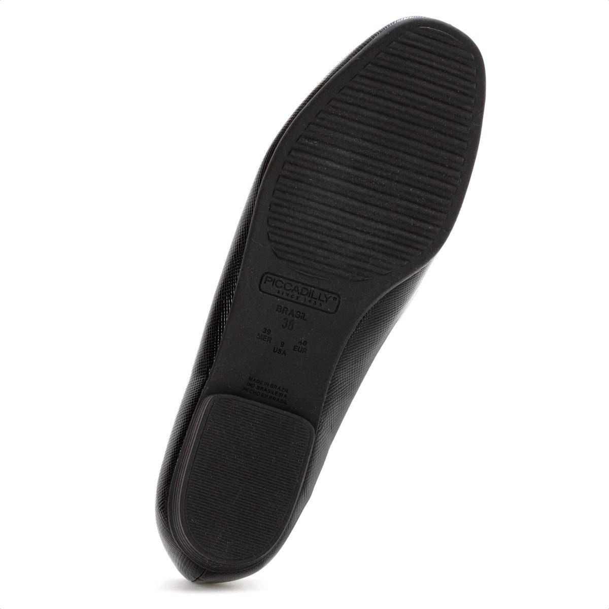 Sapatilha Piccadilly Napa Lux Texturizada Preto - Feminino Preto 6