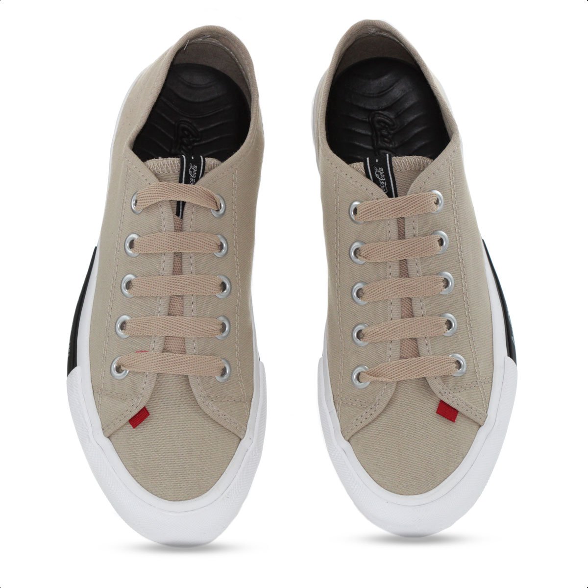 Tenis Coca Cola Daytona Plataforma Canvas Areia - Feminino Caqui 5