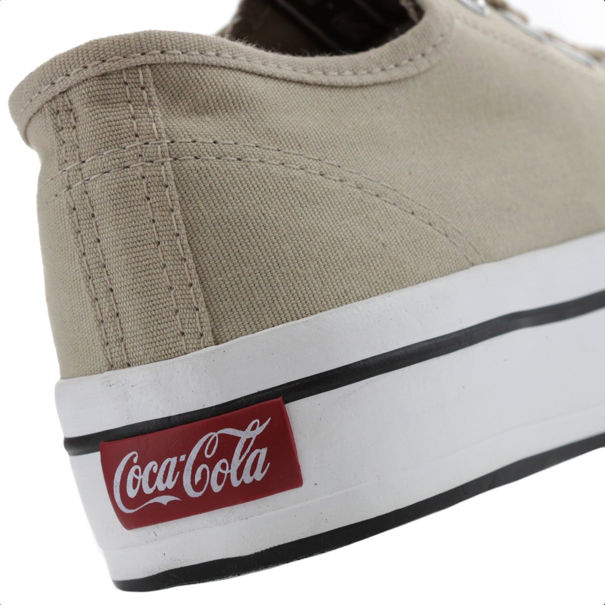 Tenis Coca Cola Daytona Plataforma Canvas Areia - Feminino Caqui 8