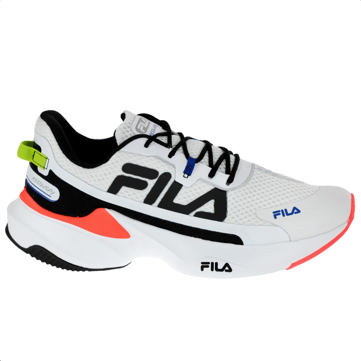 Tenis Fila Recovery Branco e Preto - Masculino