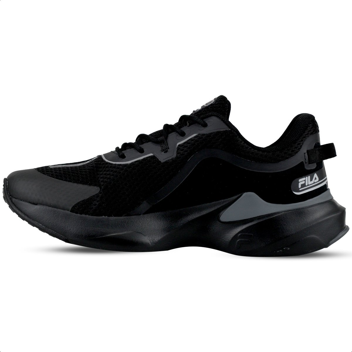 Tenis Fila Recovery Preto e Grafite - Masculino Preto 2