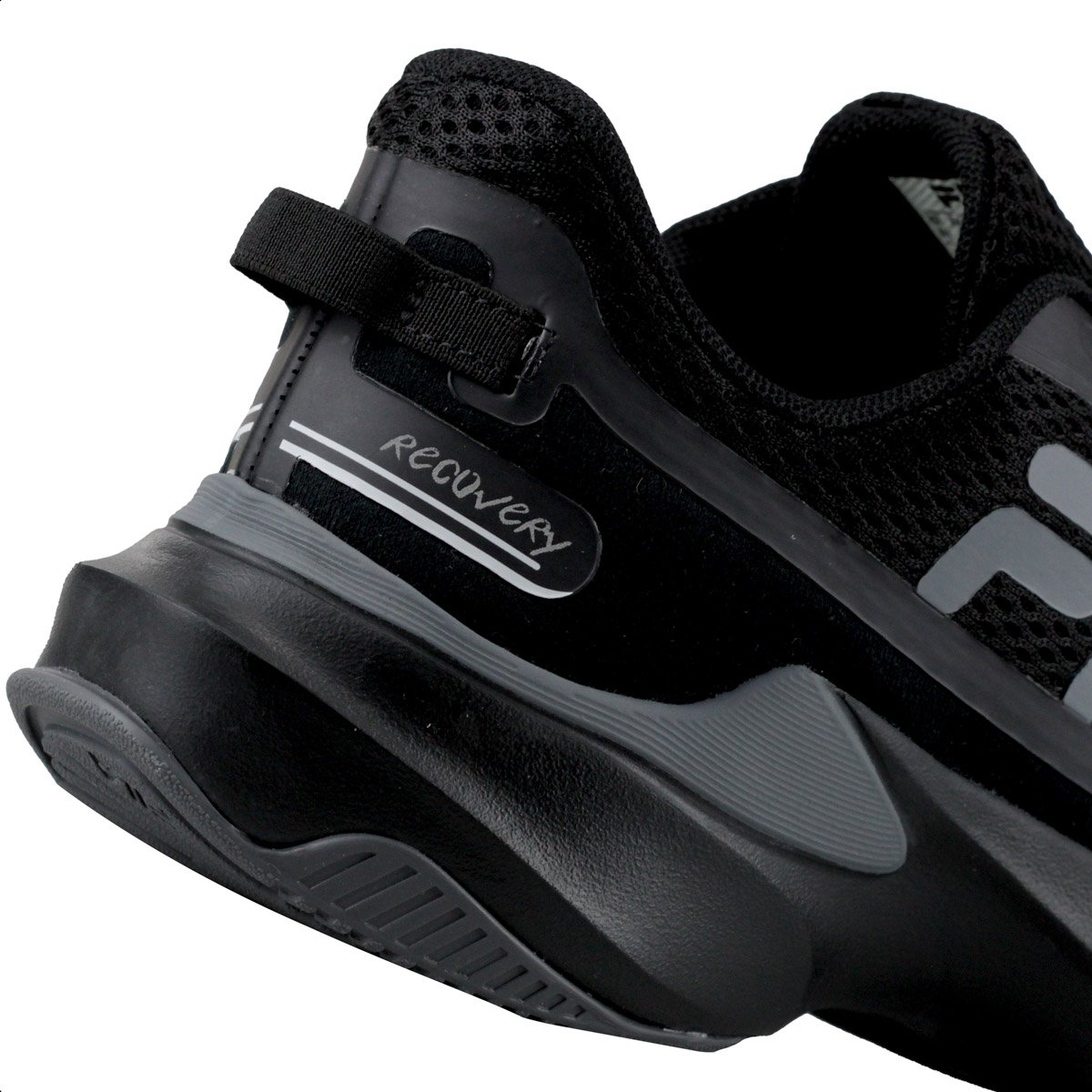 Tenis Fila Recovery Preto e Grafite - Masculino Preto 8