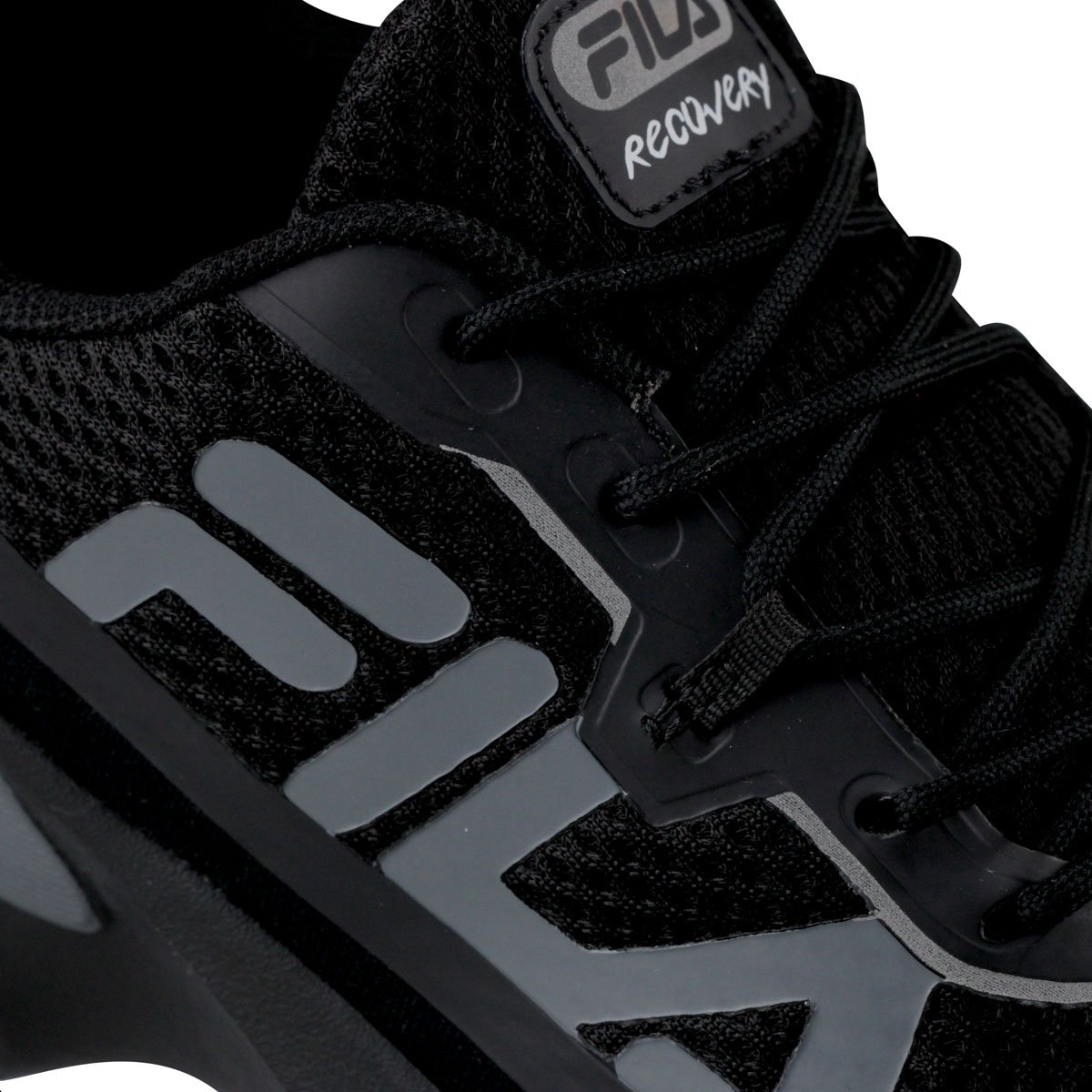 Tenis Fila Recovery Preto e Grafite - Masculino Preto 9