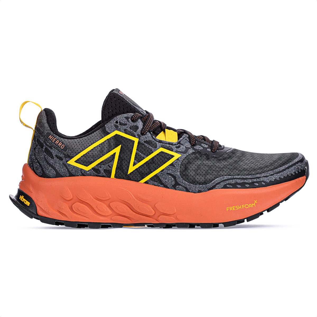 Tenis New Balance Hierro V8 Cinza Preto e Laranja - Masculino