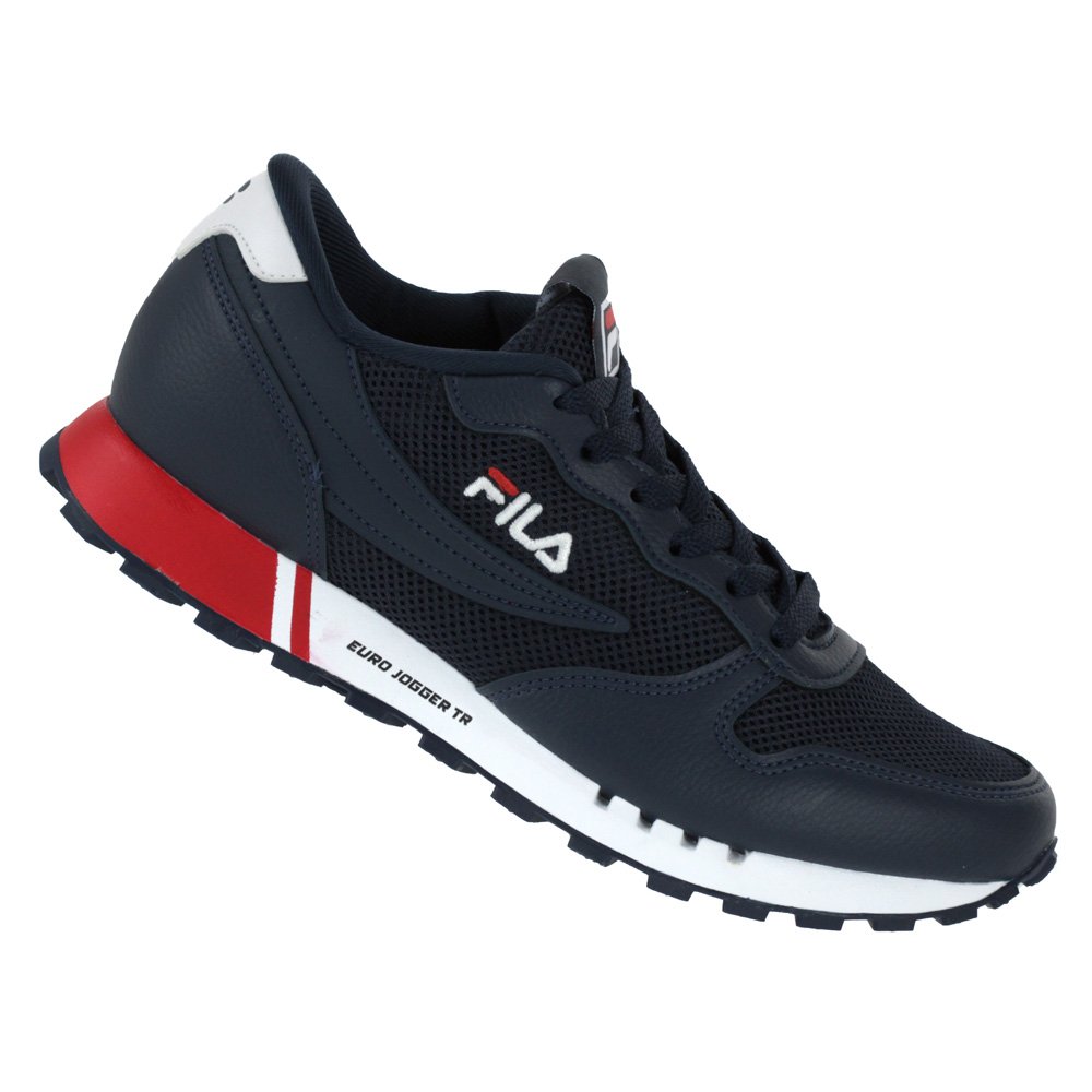 Tenis Fila Euro Jogger Tr Marinho e Branco - Masculino