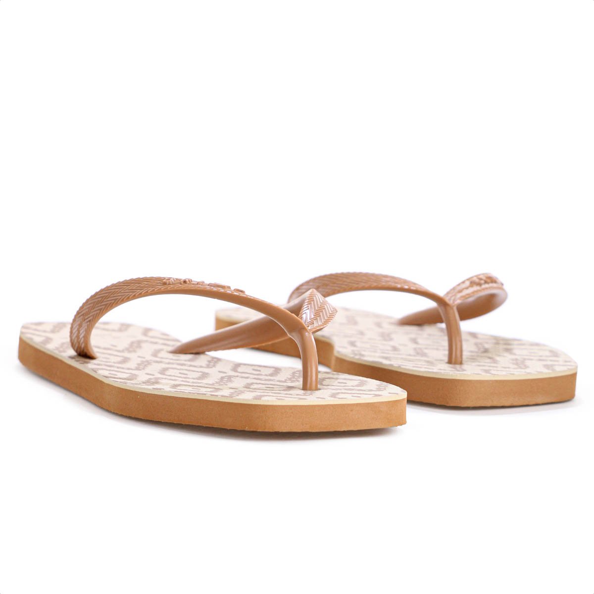 Chinelo Brizza Arezzo Bico Quadrado Ikat Marrom Claro - Feminino Marrom 2