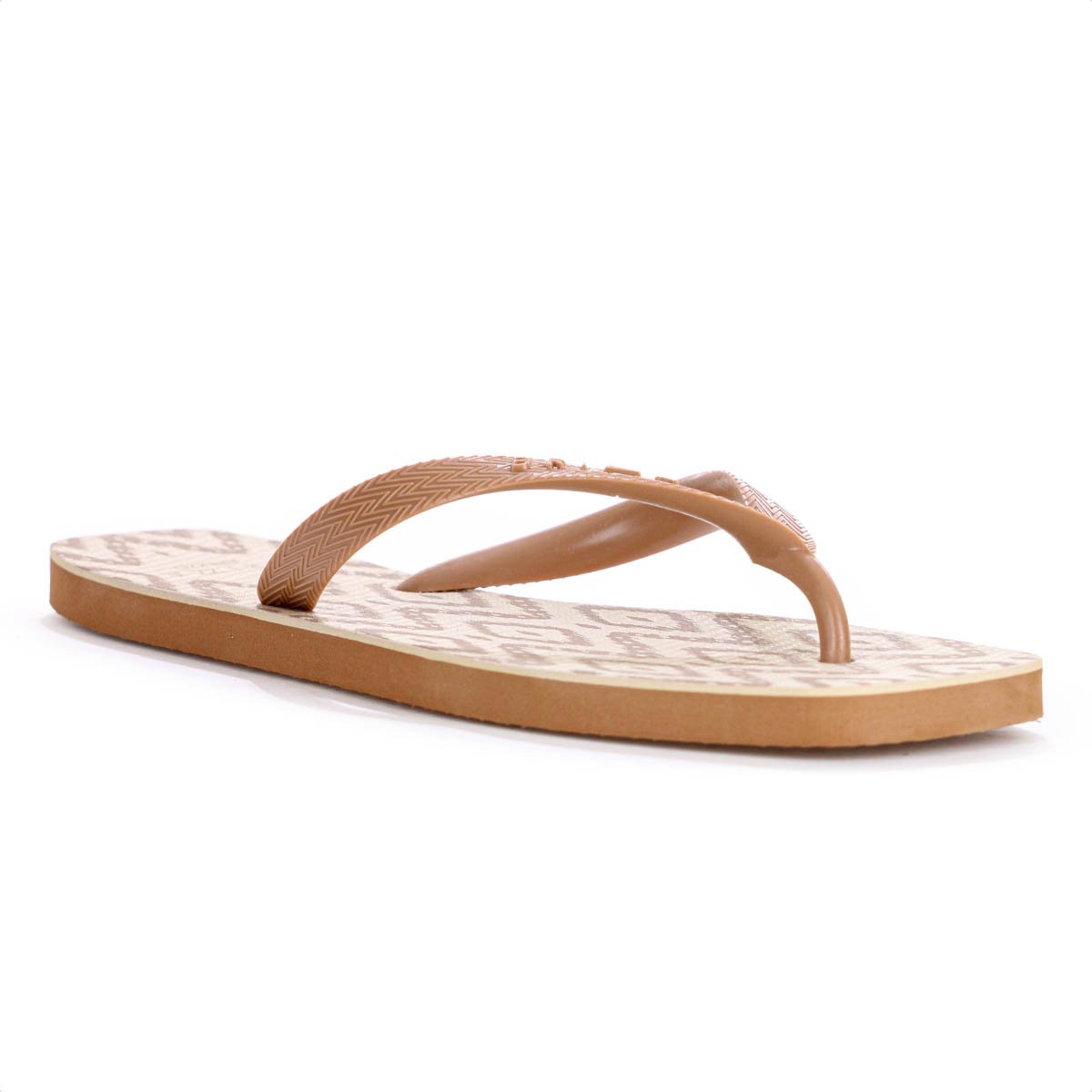 Chinelo Brizza Arezzo Bico Quadrado Ikat Marrom Claro - Feminino Marrom 3