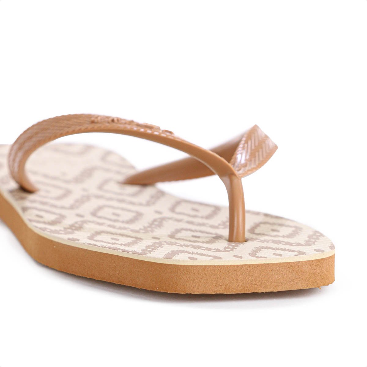 Chinelo Brizza Arezzo Bico Quadrado Ikat Marrom Claro - Feminino Marrom 8