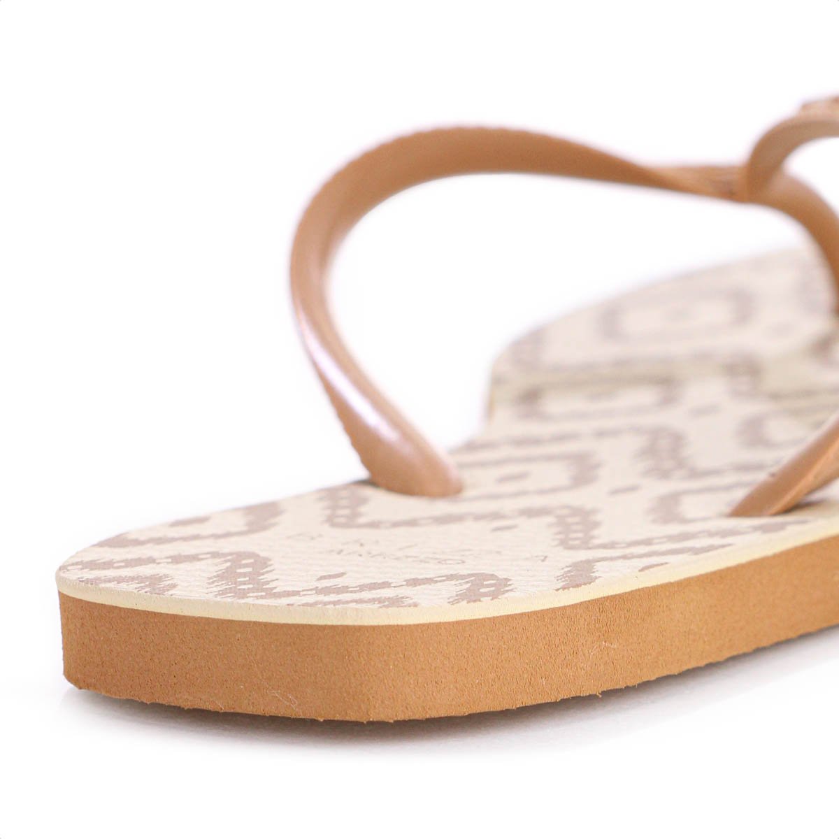 Chinelo Brizza Arezzo Bico Quadrado Ikat Marrom Claro - Feminino Marrom 9