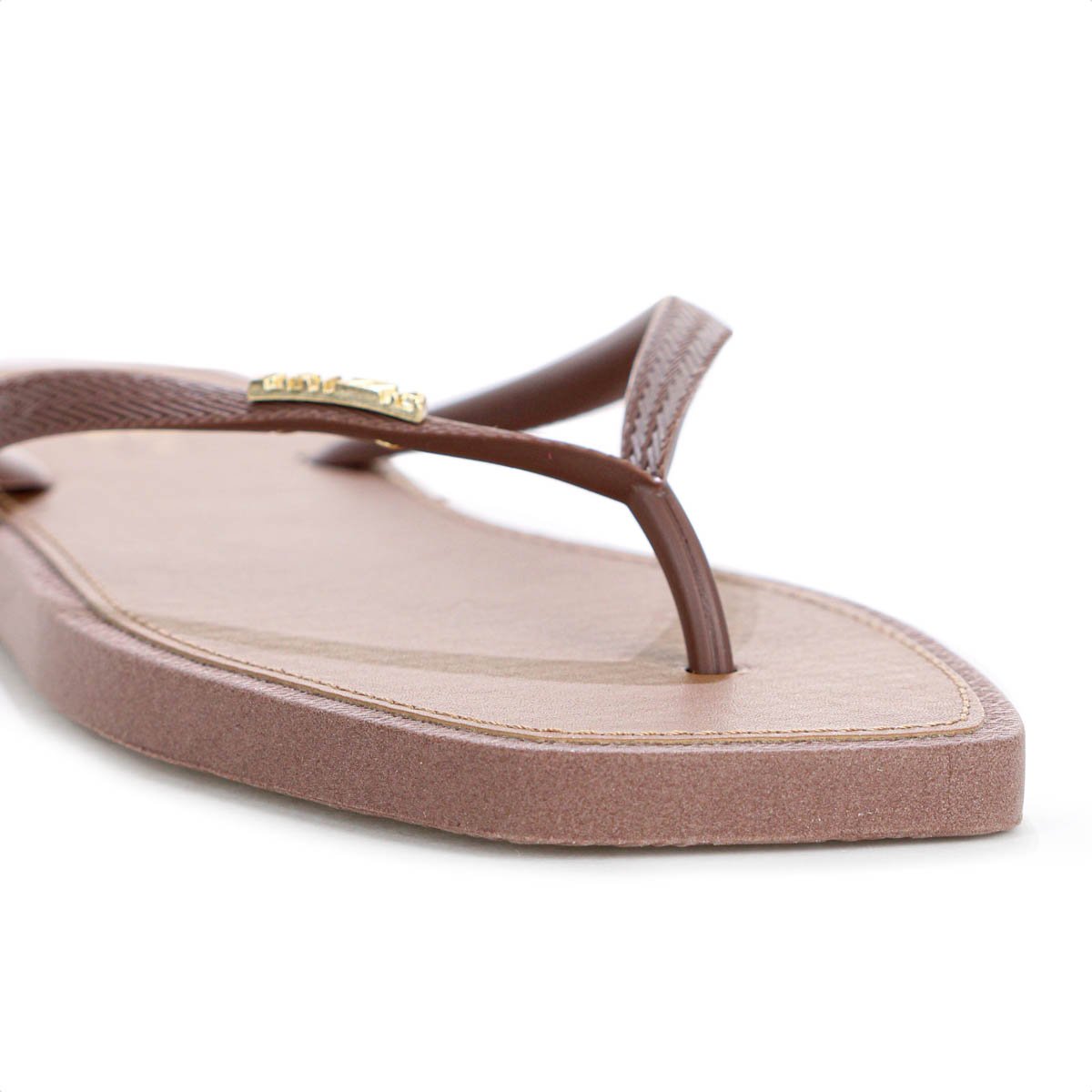 Chinelo Brizza Arezzo Bico Quadrado Marrom - Feminino Marrom 8