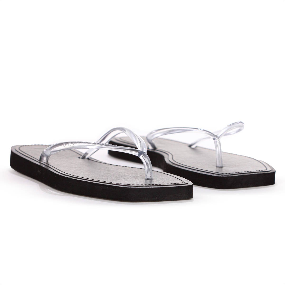 Chinelo Brizza Arezzo Tira Slim Square Preto - Feminino Preto 2