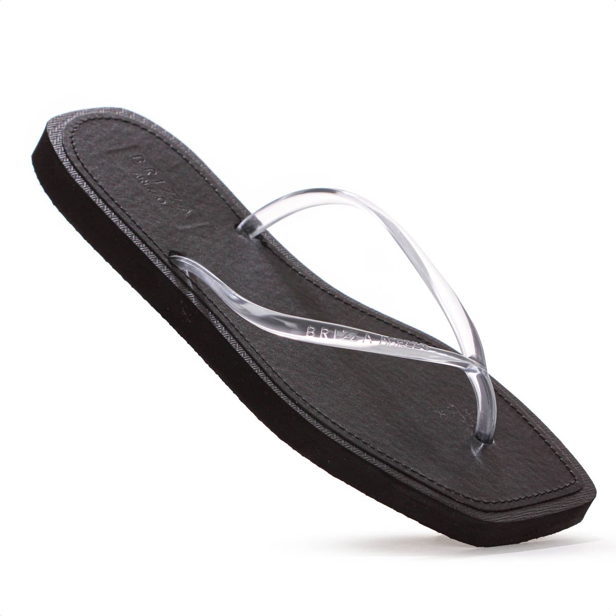Chinelo Brizza Arezzo Tira Slim Square Preto - Feminino Preto 6