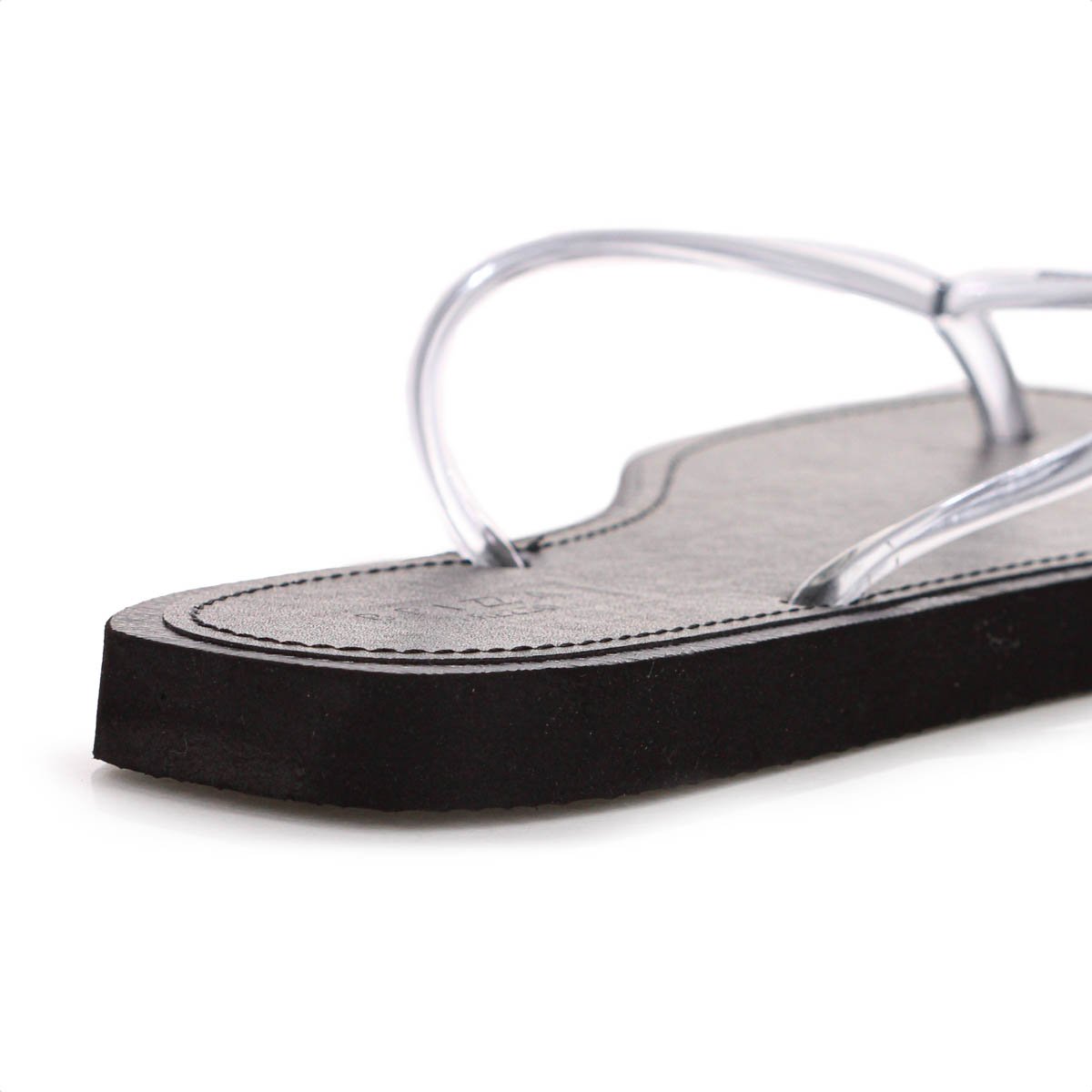 Chinelo Brizza Arezzo Tira Slim Square Preto - Feminino Preto 9