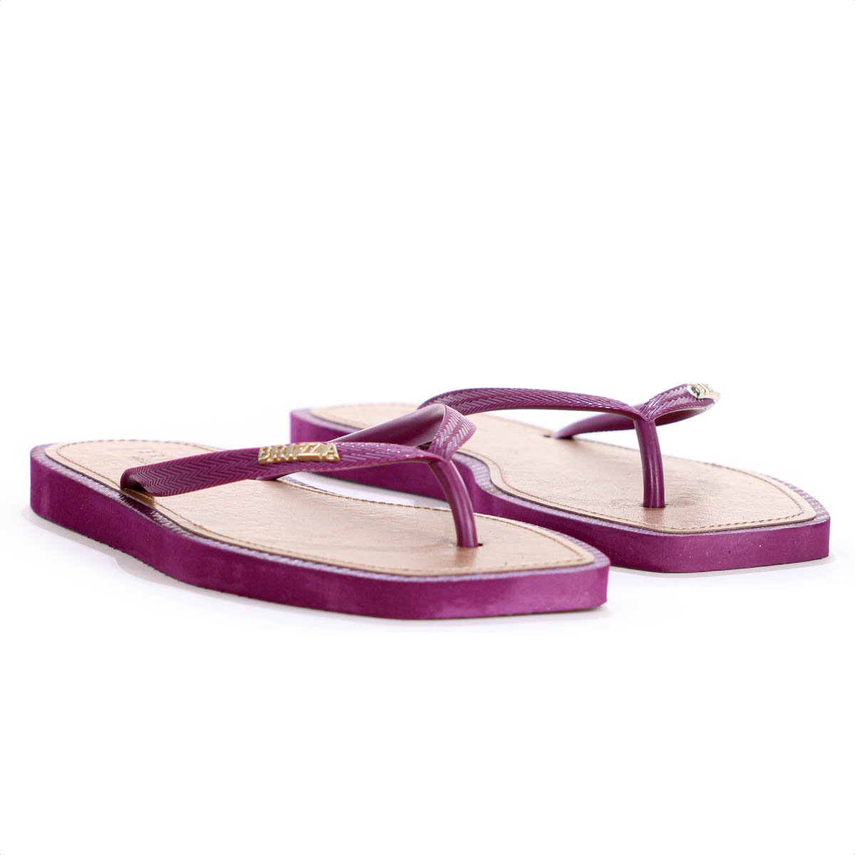 Chinelo Brizza Arezzo Bico Quadrado Roxo - Feminino Roxo 2