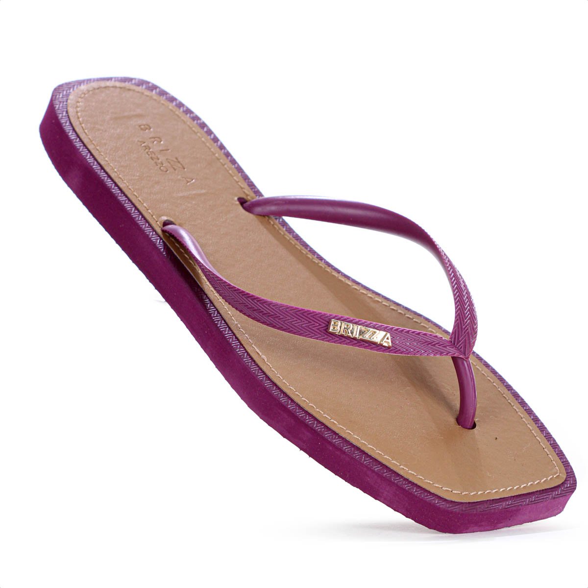 Chinelo Brizza Arezzo Bico Quadrado Roxo - Feminino Roxo 6