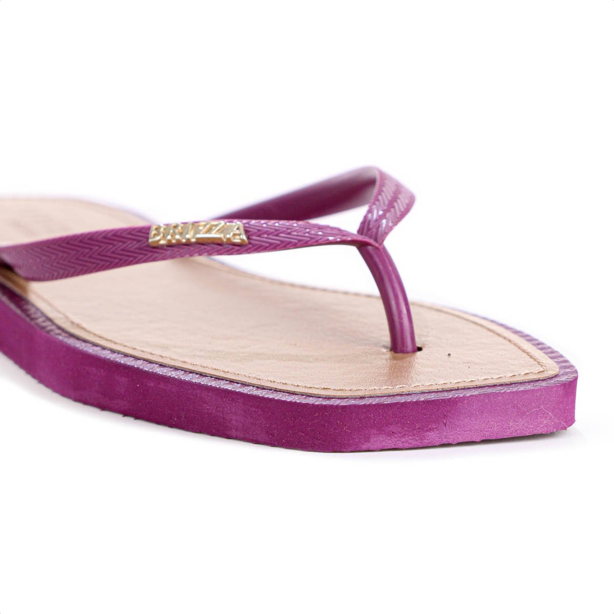 Chinelo Brizza Arezzo Bico Quadrado Roxo - Feminino Roxo 8