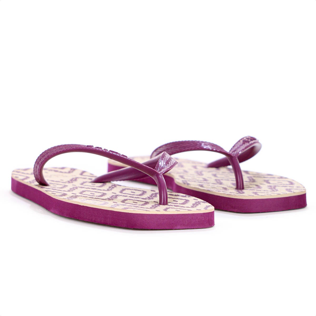 Chinelo Brizza Arezzo Bico Quadrado Ikat Rosa e Bege - Feminino Rosa 2