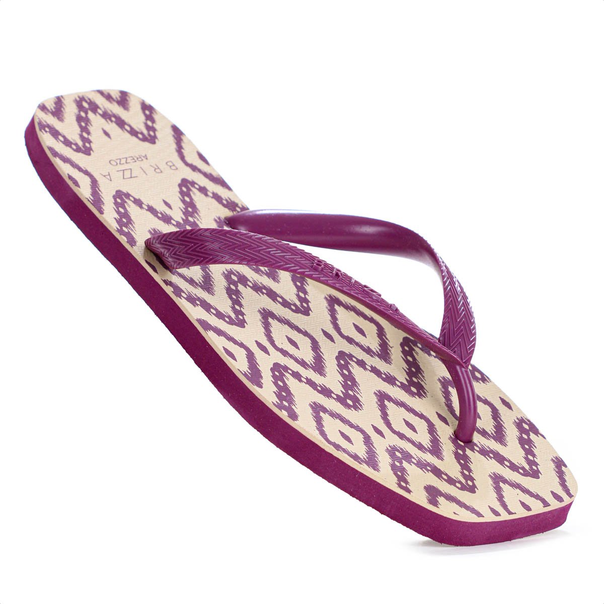 Chinelo Brizza Arezzo Bico Quadrado Ikat Rosa e Bege - Feminino Rosa 7