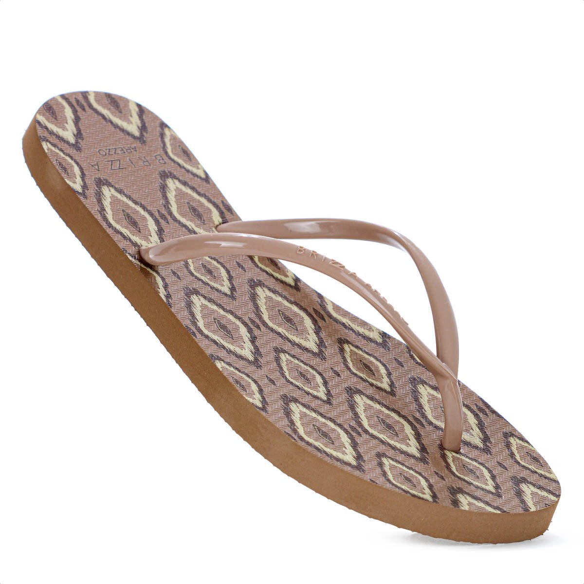 Chinelo Brizza Arezzo Tira Slim Ikat Marrom - Feminino Marrom 7