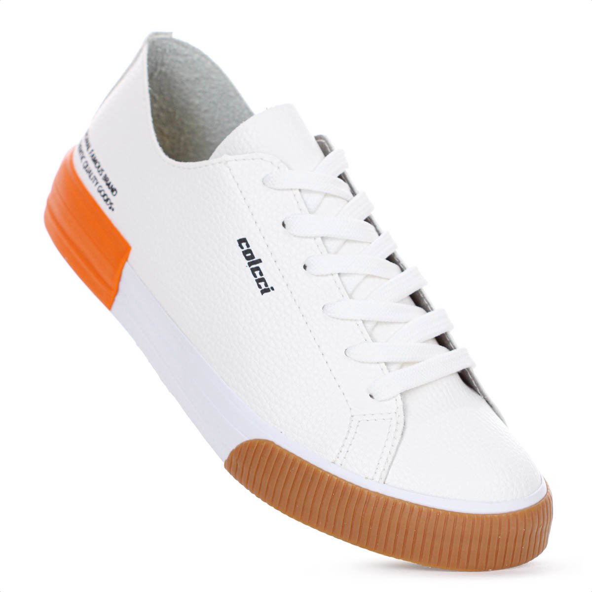 Tenis Colcci CF Simple Off White Laranja e Marrom - Feminino Off White 5