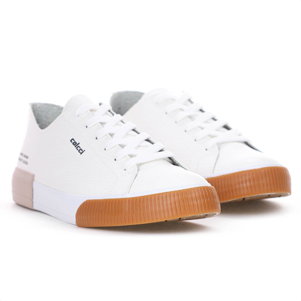 Tenis Colcci CF Simple Off White Bege e Marrom - Feminino Off White 3