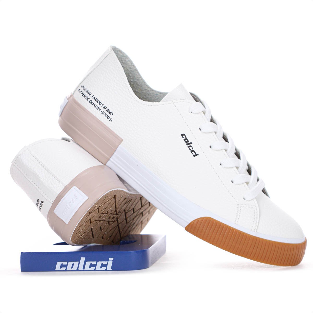Tenis Colcci CF Simple Off White Bege e Marrom - Feminino Off White 8