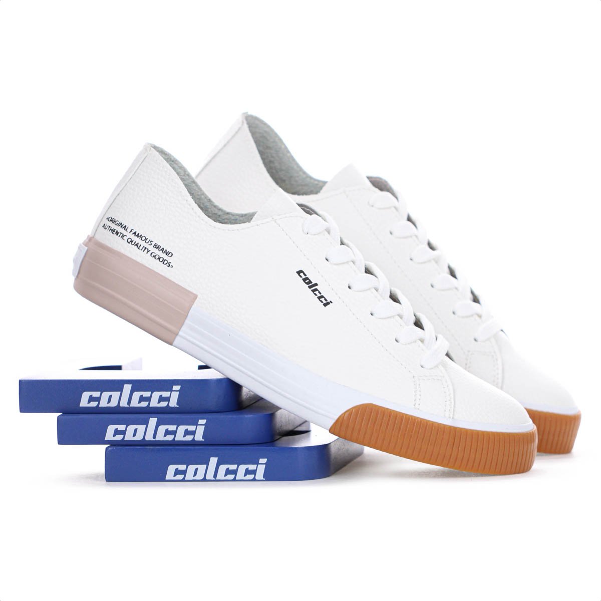 Tenis Colcci CF Simple Off White Bege e Marrom - Feminino Off White 9