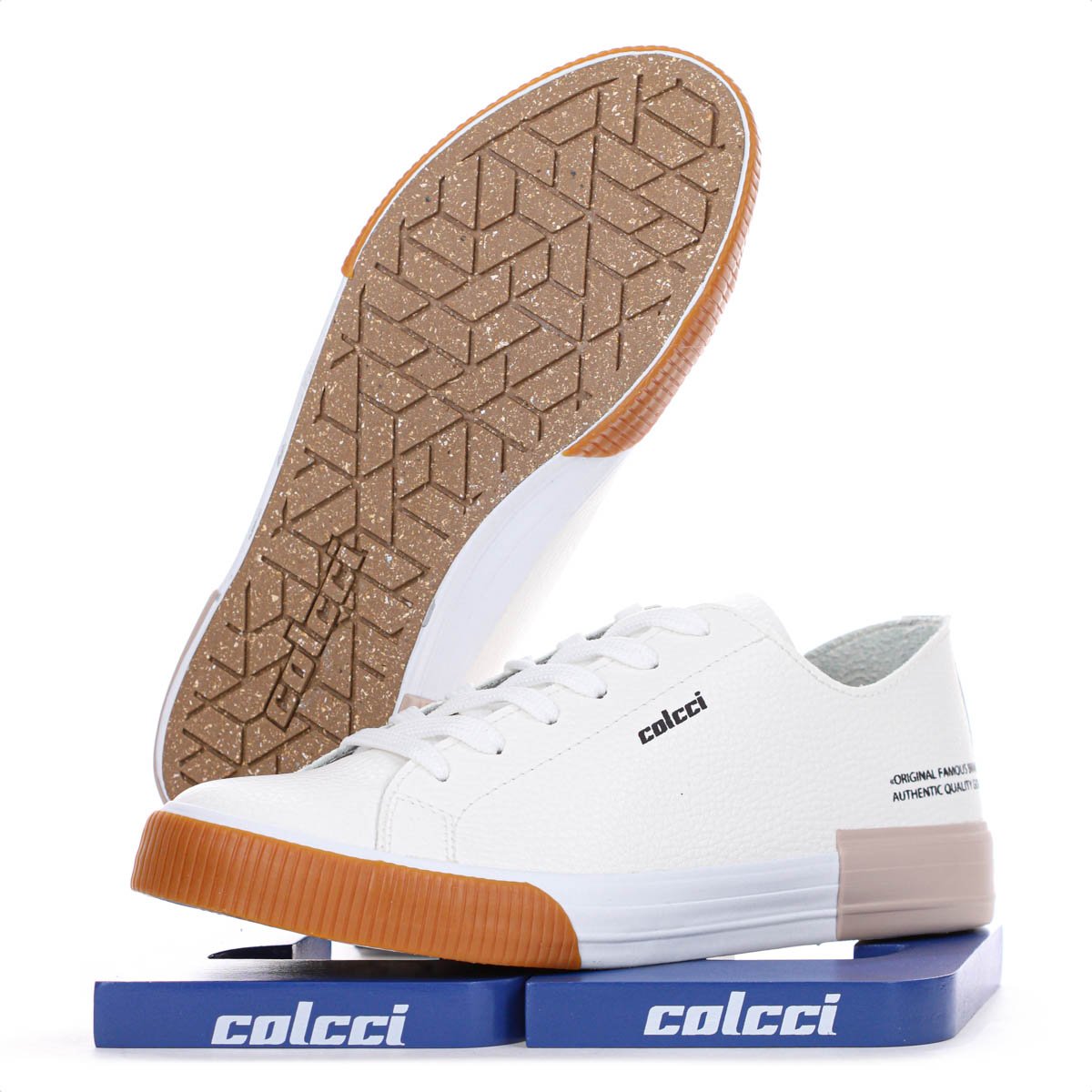 Tenis Colcci CF Simple Off White Bege e Marrom - Feminino Off White 10