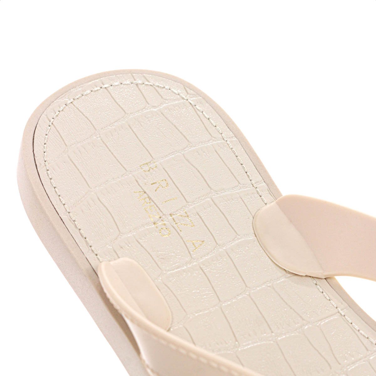 Chinelo Brizza Arezzo Croco Rivieira Square Bege - Feminino Bege 8