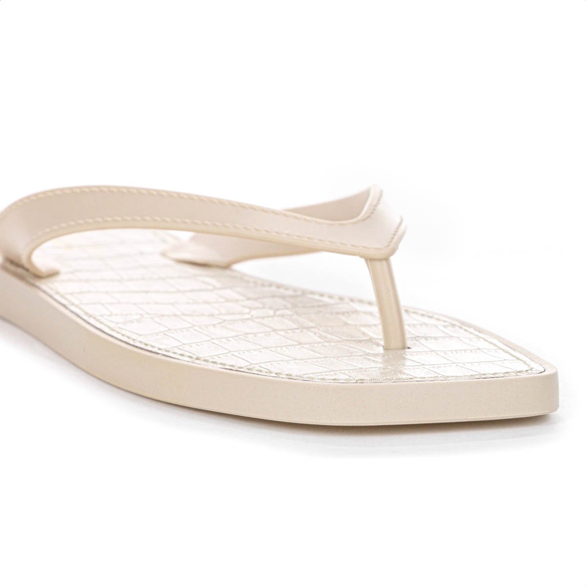 Chinelo Brizza Arezzo Croco Rivieira Square Bege - Feminino Bege 9