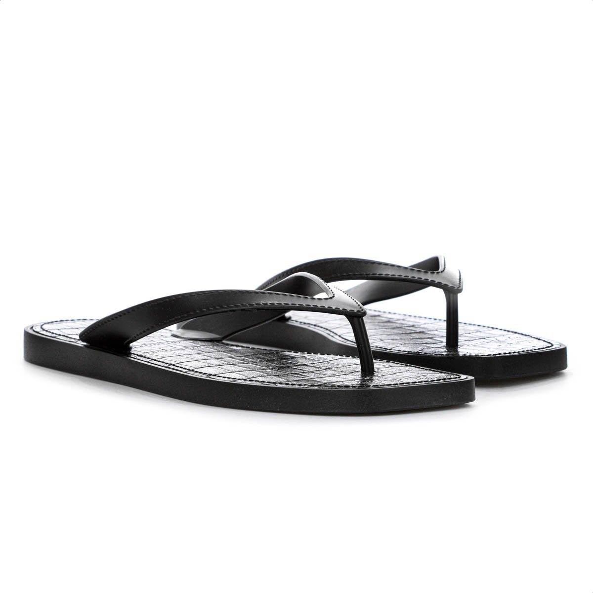 Chinelo Brizza Arezzo Croco Rivieira Square Preto - Feminino Preto 2