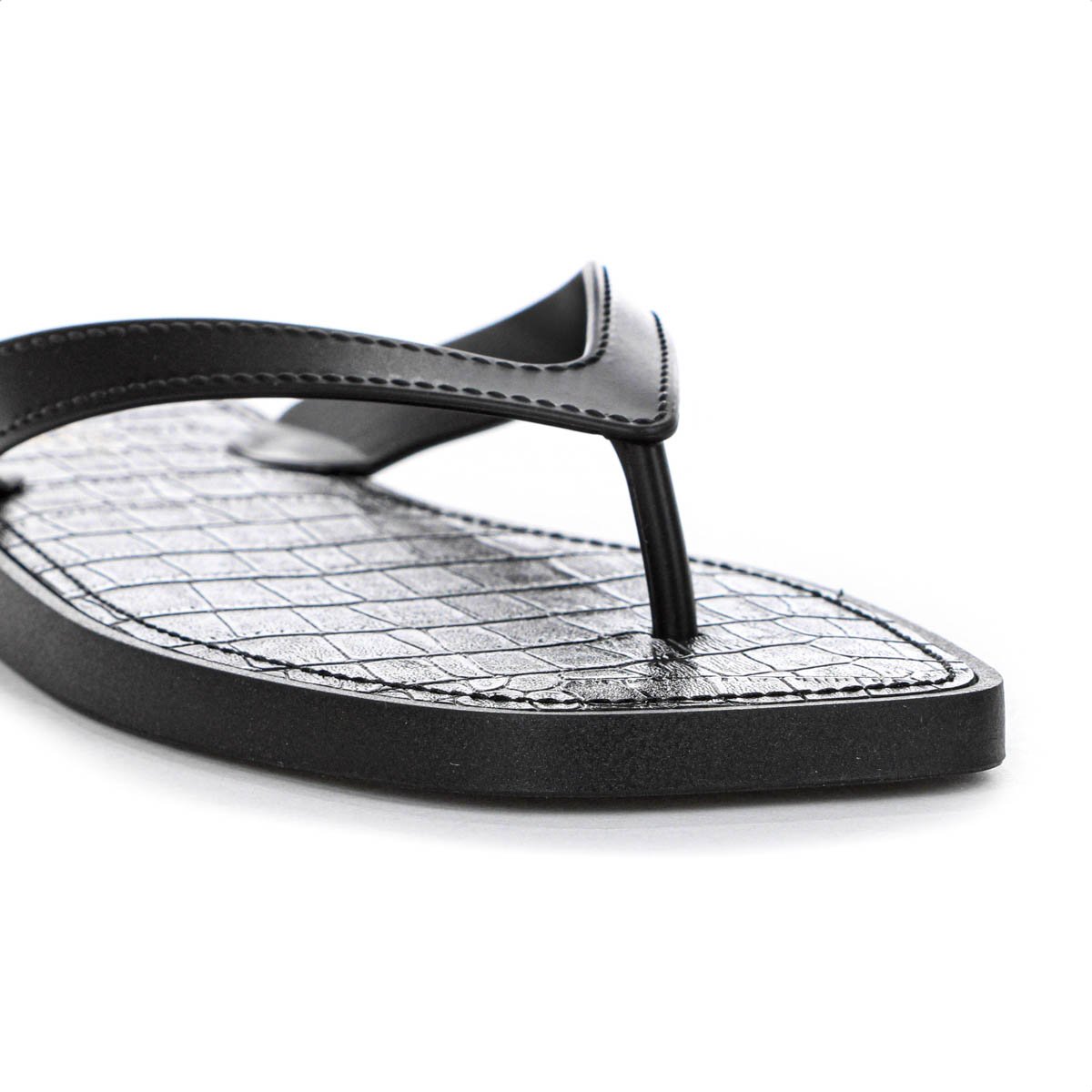 Chinelo Brizza Arezzo Croco Rivieira Square Preto - Feminino Preto 9