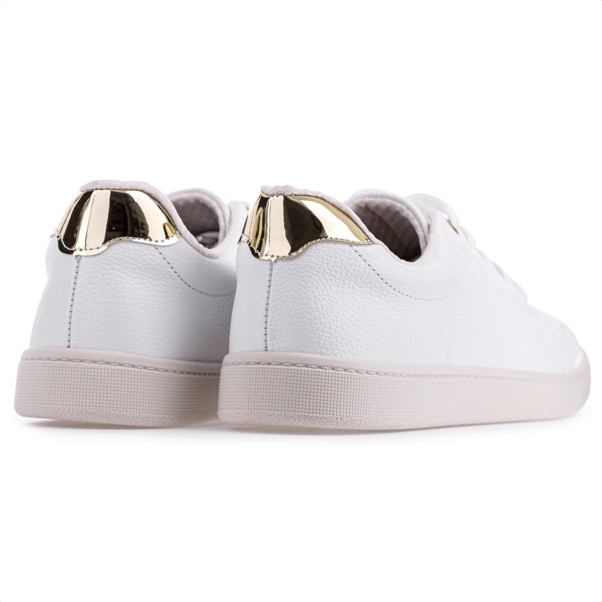 Tenis Beira Rio Glamour 4313101 Branco e Dourado - Feminino Branco 2