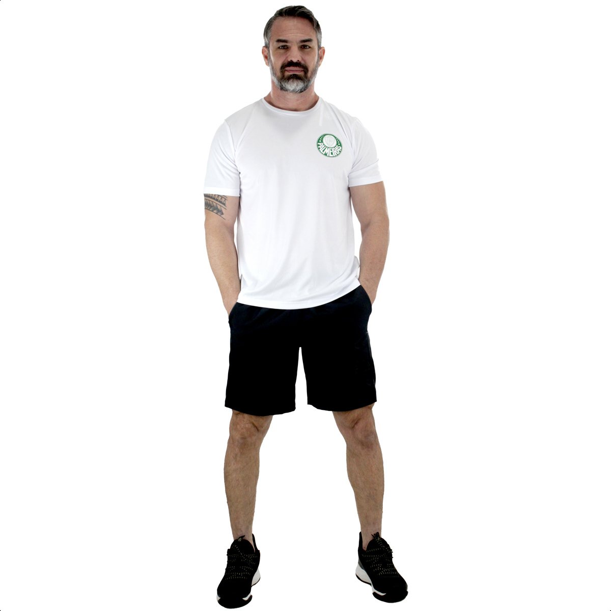 Short Fila Train 7.5 Preta e Branca - Masculina Preto 5