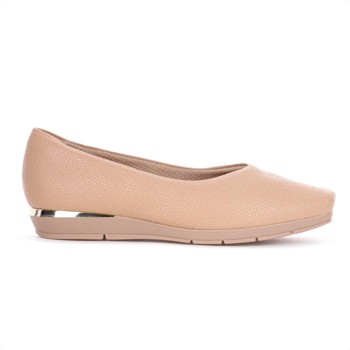 Sapatilha Piccadilly Maxi Salto Baixo Fernanda Bege - Feminino Bege 2