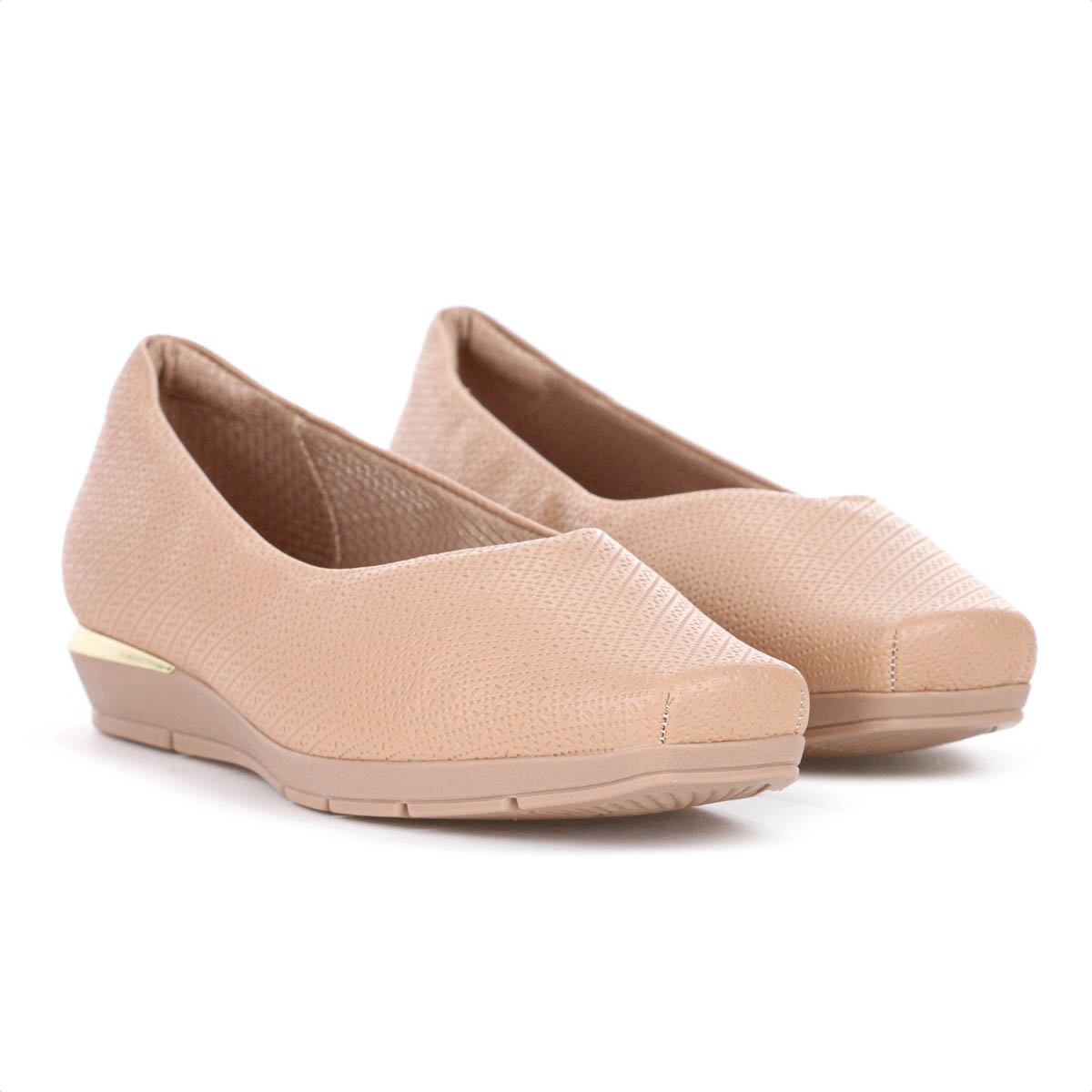 Sapatilha Piccadilly Maxi Salto Baixo Fernanda Bege - Feminino Bege 4