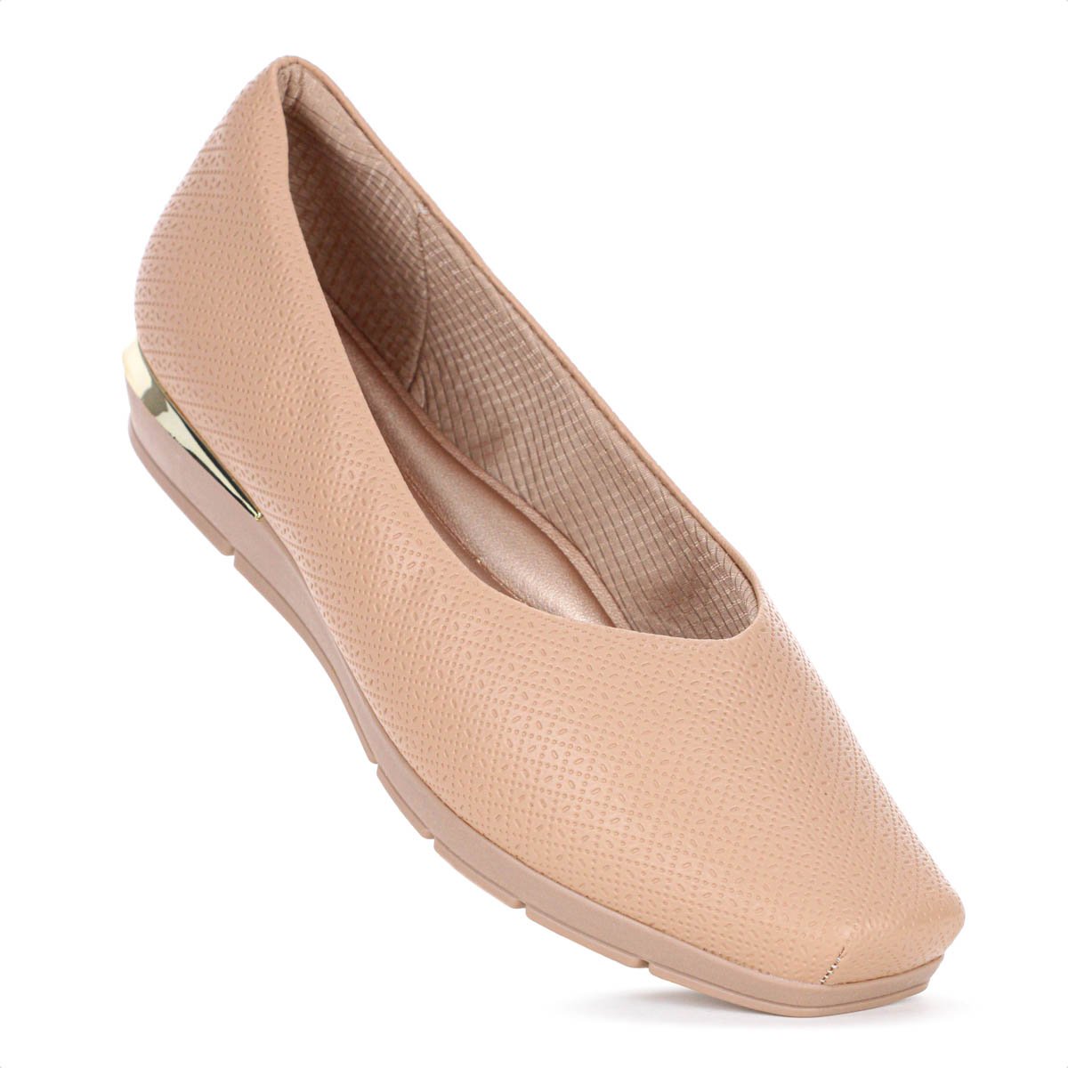 Sapatilha Piccadilly Maxi Salto Baixo Fernanda Bege - Feminino Bege 6