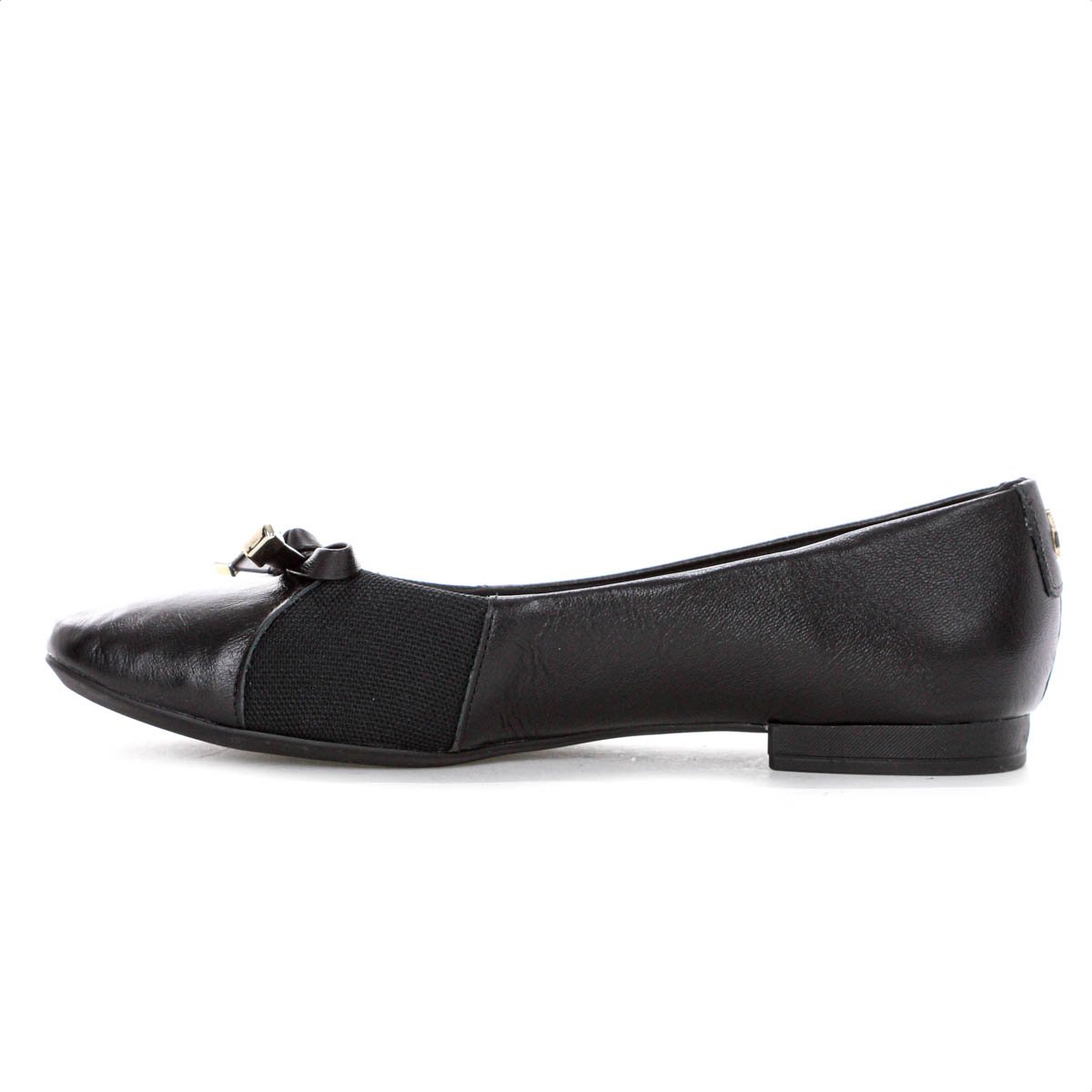 Sapatilha Usaflex Couro Lisa Preto - Feminino Preto 3
