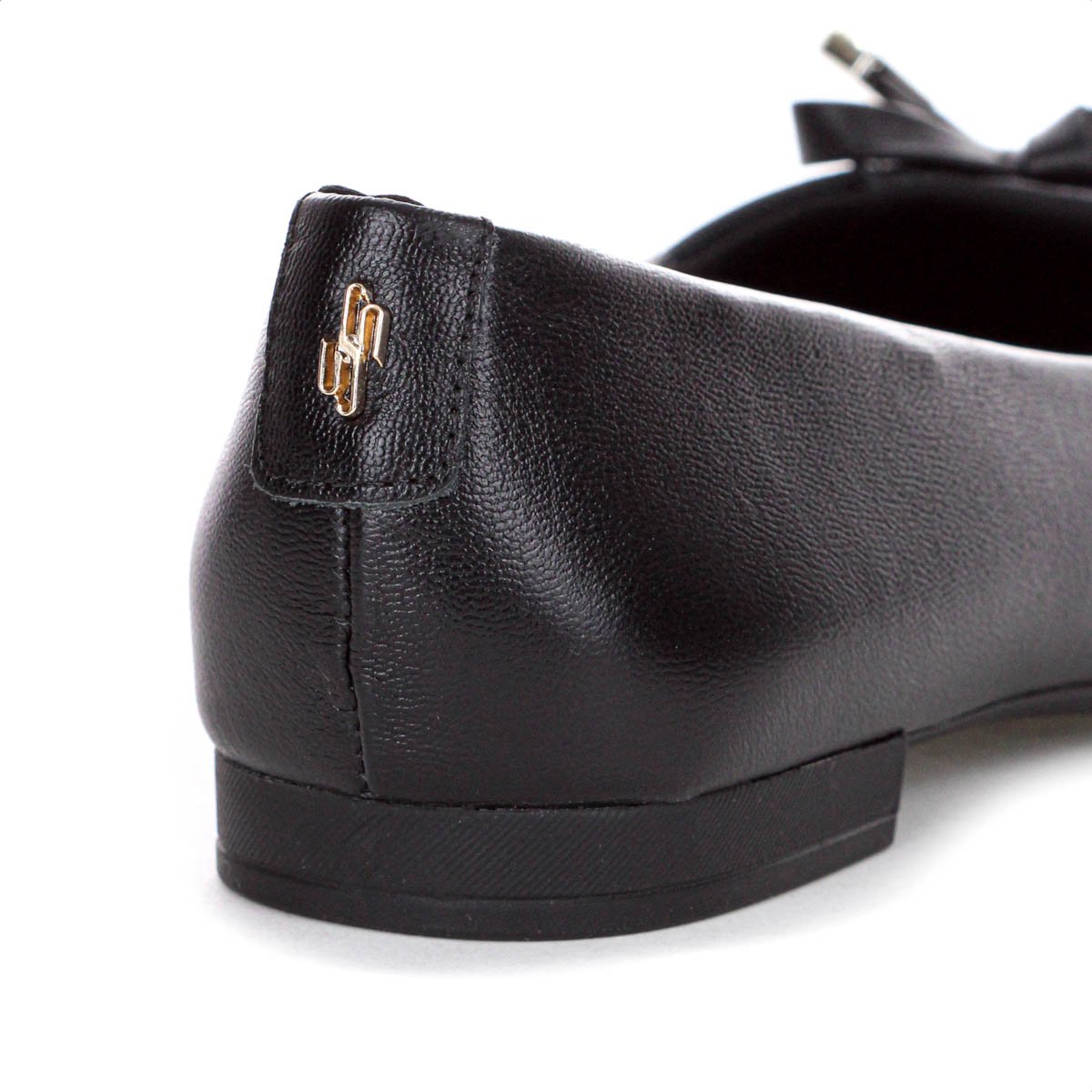 Sapatilha Usaflex Couro Lisa Preto - Feminino Preto 9