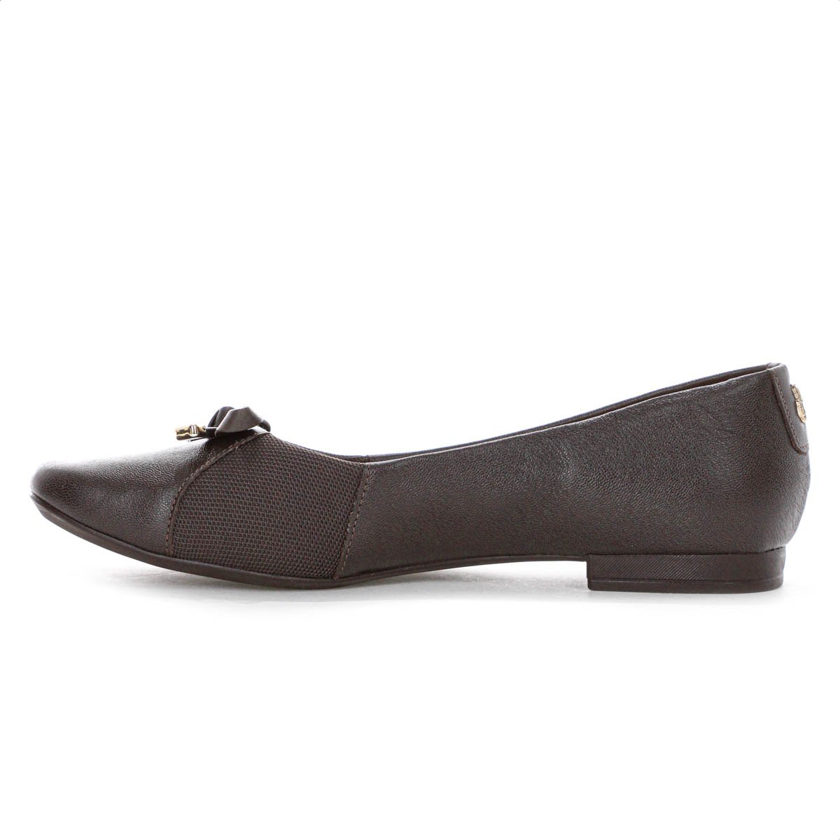 Sapatilha Usaflex Couro Lisa Marrom - Feminino Marrom 3