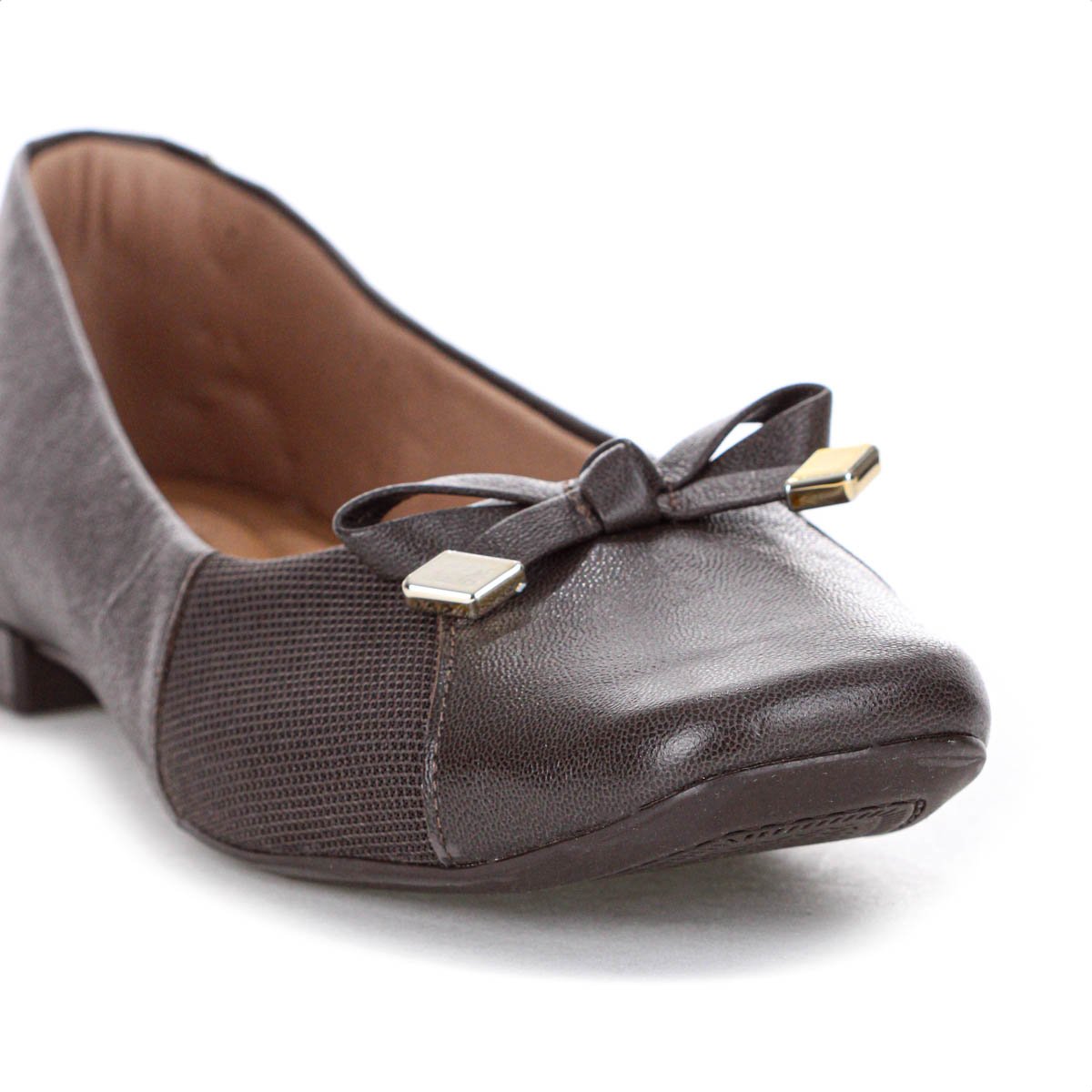 Sapatilha Usaflex Couro Lisa Marrom - Feminino Marrom 8