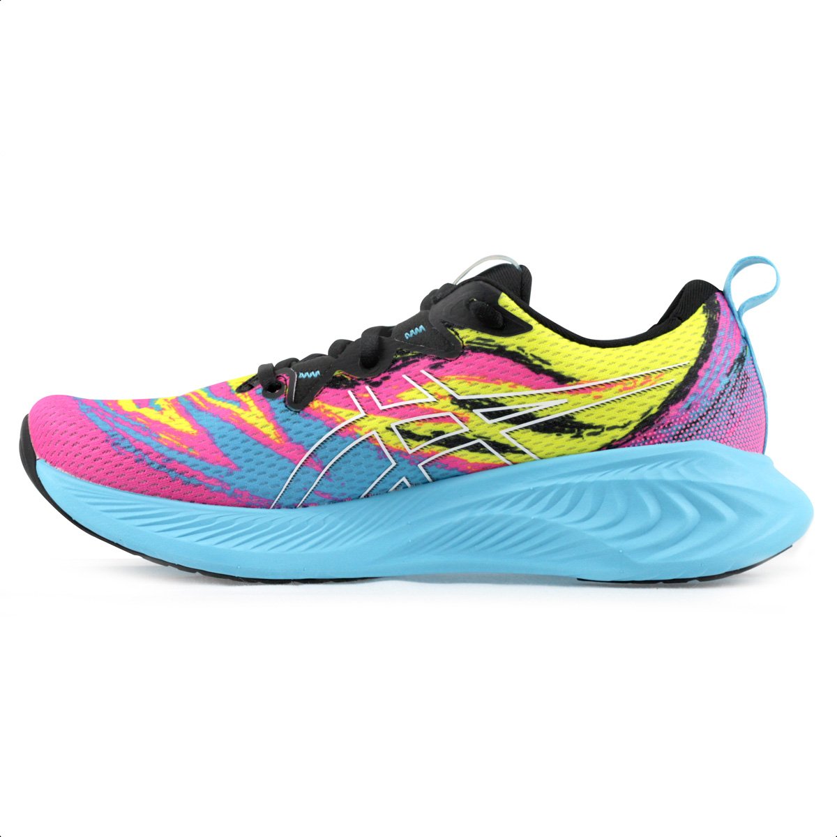 Tenis Asics Gel Cumulus 25 Color Injection Rosa Azul e Amarelo - Masculino Multicores 2